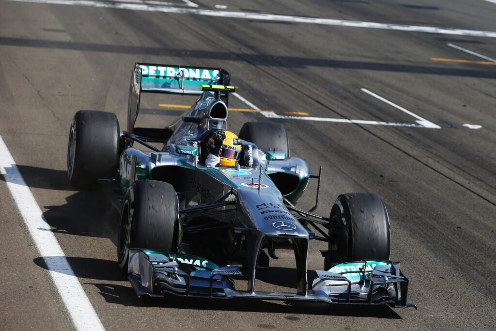 Lewis Hamilton wins the 2013 Hungarian GP.