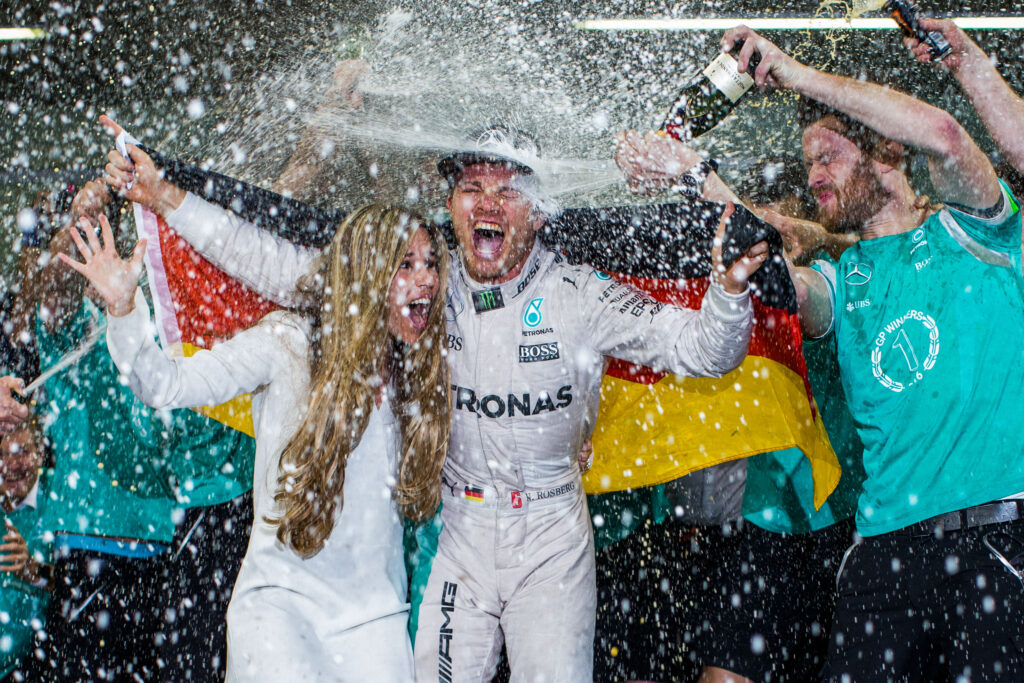 Nico Rosberg was crowned F1 world champion at the 2016 Abu Dhabi GP.